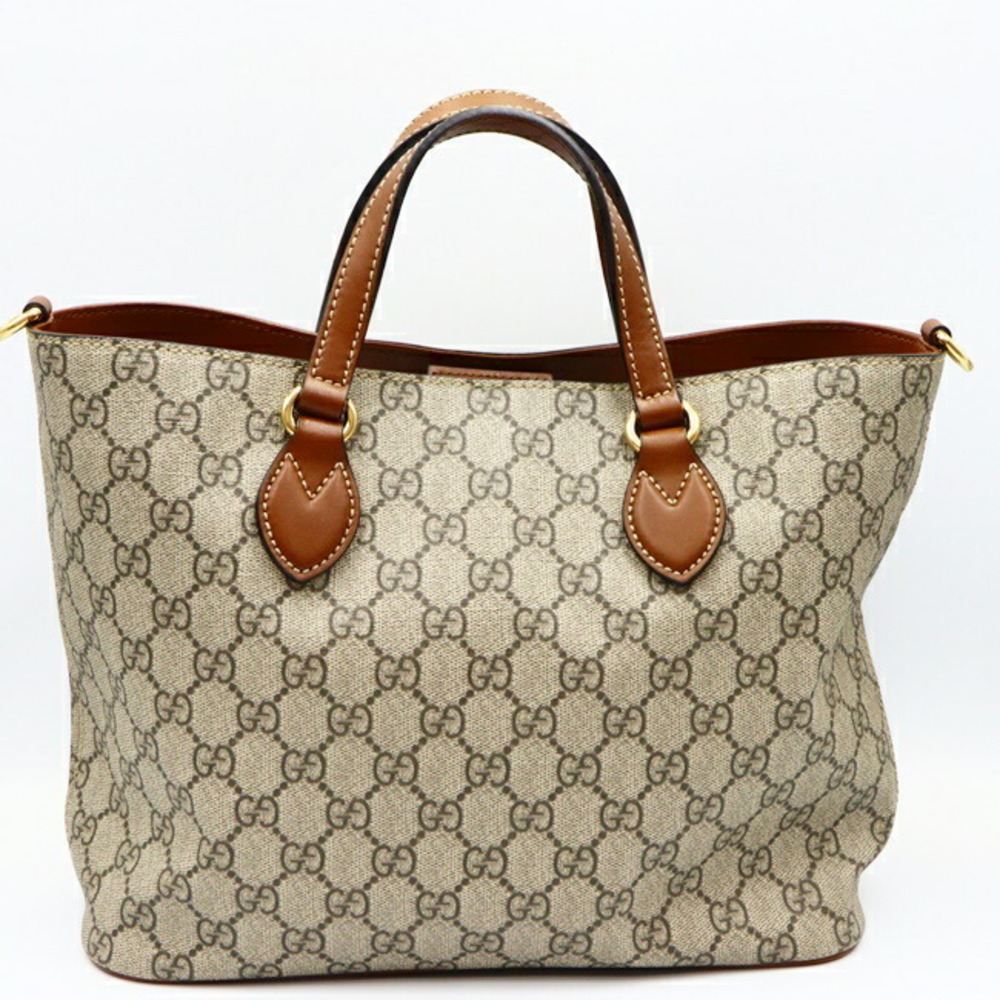 Gucci GG 2WAY Beige Handbag Supreme - Picture 2 of 16